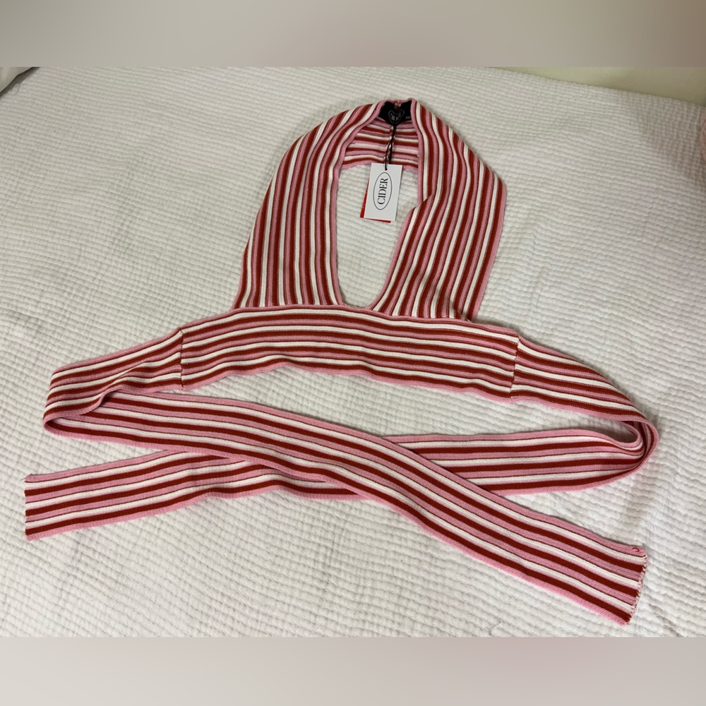 NWT Cider Halter wrap top